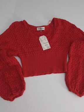 Willow & Wind Cropped Sweater Sz S